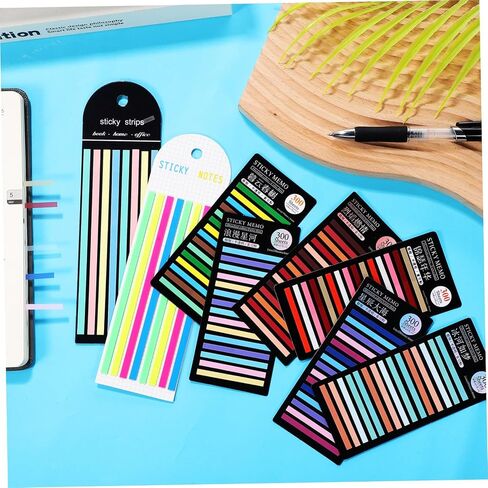 8Packs Transparent Highlighter Tapes Sticky Fluorescent Annotation Strips for Easy Page Marking and Study Supplies for School and Office Use in Saudi Arabia