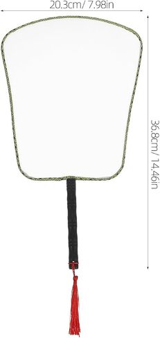 Lalafina 2pcs فارغة صينية يدوية الحرير المشجعين DIY أبيض اللوحة المشجعين مع شرابة ، مشاريع فنية إبداعية للأطفال أنشطة تفاعلية للأطفال in Kuwait