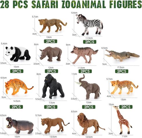 85 PCS مجموعة حفلات الغابة تشمل 24 حيوانات سفاري 48 أوراق النخيل الاستوائية 12 شريحة خشبية 1 طاولة الطحلب الاصطناعية لحفل الزفاف لواو يانغل سفاري in Kuwait