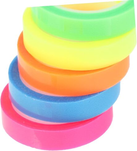 10Rolls Transparent Highlighter Tapes Removable Adhesive Sentence Marking Strips for Notebooks School and Office Use Multi Color for Focused Reading in Saudi Arabia
