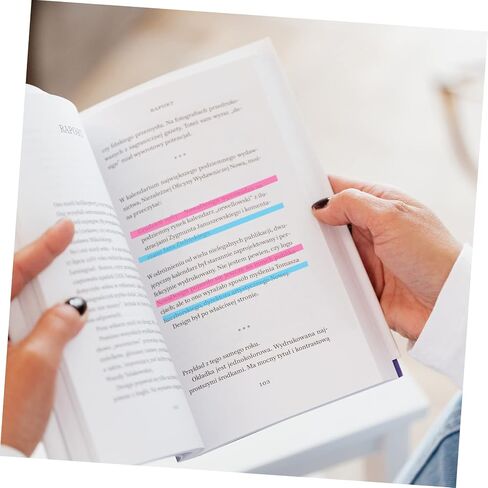 DOITOOL 4 عبوات شرائط تمييز محمولة علامات القراءة اللاصقة العلامات NEON لللوازم المدرسية والمكتبية in Saudi Arabia