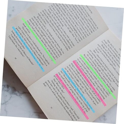 DOITOOL 4 عبوات شرائط تمييز محمولة علامات القراءة اللاصقة العلامات NEON لللوازم المدرسية والمكتبية in Saudi Arabia