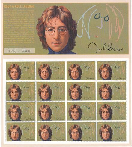 Mali John Lennon Limited Edition طوابع البريد القابلة للتحصيل 722 in Saudi Arabia