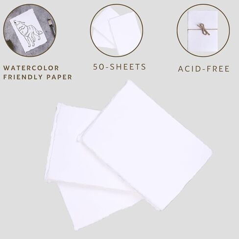 Bisor International-Watercolor-Paper Medial-Media-Media-Paper 150-GSM-Shick-Cotton-Cotton-Paper-Paper-Paper-For-For-For-Craft (7 × 5 بوصات) (أبيض) (50 ورقة) [غير معروف) in Saudi Arabia