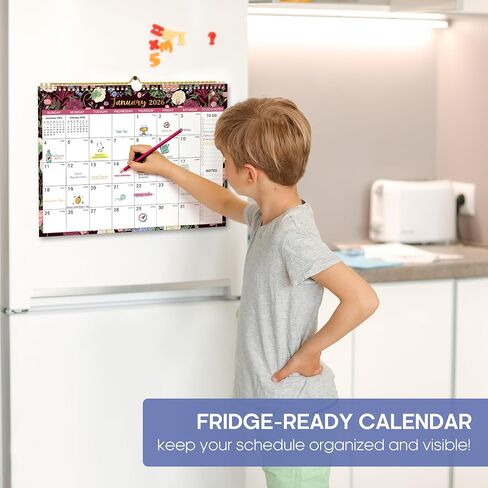 Calendar 2025-2026, 18-Month Calendar Runs from July 2025 to December 2026, 11.5" x 14.7", Spiral Binding Hanging Monthly Wall Calendar,Perfect for Home, School, or Office, Midnight Garden in Saudi Arabia