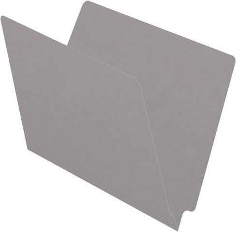 14 pt Color Folders, Full Cut 2-Ply End Tab, Letter Size, Gray (Box of 50) in Saudi Arabia