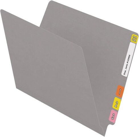 14 pt Color Folders, Full Cut 2-Ply End Tab, Letter Size, Gray (Box of 50) in Saudi Arabia