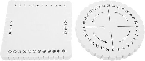 Herchr 2pcs disk tlriding disk ، Round Kumihimo Descer Disc Discly Plate Diy Bracelet Weaving Loom (White) in Kuwait