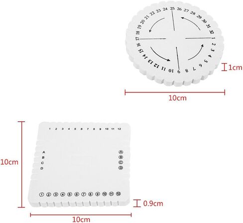 Herchr 2pcs disk tlriding disk ، Round Kumihimo Descer Disc Discly Plate Diy Bracelet Weaving Loom (White) in Kuwait