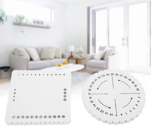 Herchr 2pcs disk tlriding disk ، Round Kumihimo Descer Disc Discly Plate Diy Bracelet Weaving Loom (White) in Kuwait