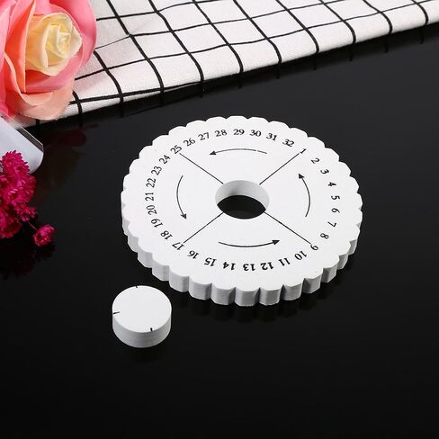 Herchr 2pcs disk tlriding disk ، Round Kumihimo Descer Disc Discly Plate Diy Bracelet Weaving Loom (White) in Kuwait