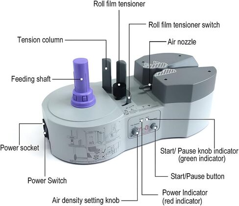 Inflatable Packaging Machine, Air Cushion Machine, Multifunctional Bubble Bag Filling Machine, Portable Small Air Cushion Manufacturer Packaging Supplies, for Logistics, Express in Saudi Arabia