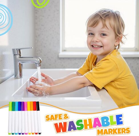 EVERICH TOY Paint Your Own Soccer Ball with Markers, Toddler Arts and Crafts Soccer Gifts, Kids Soccer Ball Size 3 Unicorn Toys for Girls Boys, Sports Drawing DIY Design Color Play Ball Game with Pump in Kuwait