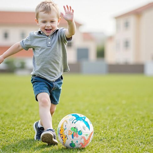 EVERICH TOY Paint Your Own Soccer Ball with Markers, Toddler Arts and Crafts Soccer Gifts, Kids Soccer Ball Size 3 Unicorn Toys for Girls Boys, Sports Drawing DIY Design Color Play Ball Game with Pump in Kuwait