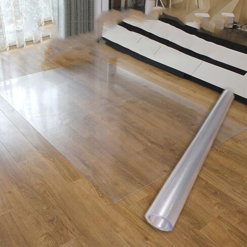 حصيرة واقي من طابق PVC واضحة 2 مم سميكة متعددة الغرض حصيرة المكتب حصيرة للمنزل والمكتب الشفافة الشفافة تغطية الصلبة يحمي الأرضيات الخشبية الحجم in Saudi Arabia