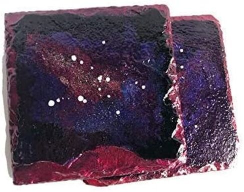 Galaxy Painted Slate Coasters in Saudi Arabia