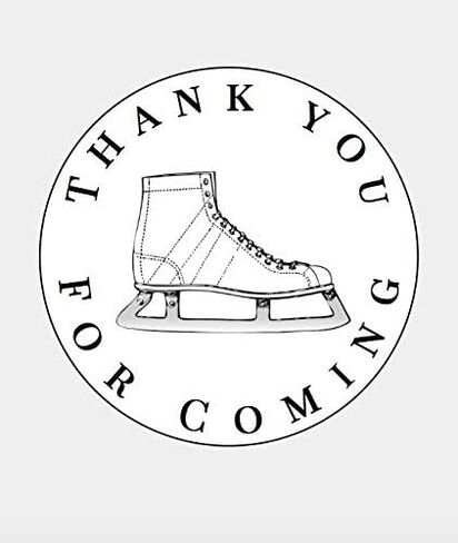 Ice Skating Party Stickers, 2" Round Labels, Ice Skates Birthday Gift Bag Favor Stickers Set Of 20 Ice Skating Sticker Labels, Stickers, Gift Labels in Saudi Arabia