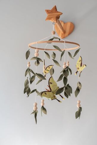 Butterfly Mobile Lunar Moply Mobile for Crib Woodland Baby Consery Mobile in Saudi Arabia