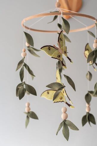 Butterfly Mobile Lunar Moply Mobile for Crib Woodland Baby Consery Mobile in Saudi Arabia