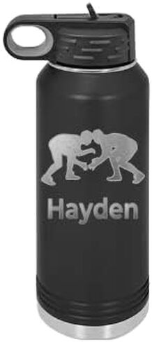 Engraved Water Bottle, Personalized Wrestling Water Bottle, 32oz Etched Water Bottle, Lot's Of Colors in Saudi Arabia
