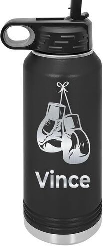 Engraved Water Bottle, Personalized Boxing Water Bottle, 32oz Etched Water Bottle, Boxing Gloves Water Bottle, Lot's Of Colors in Saudi Arabia