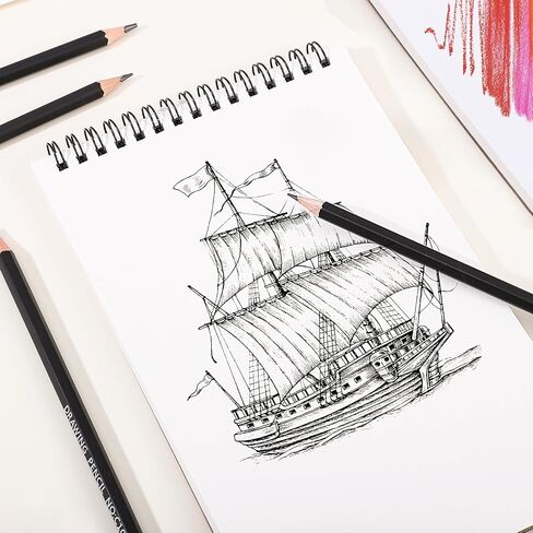 4 Pack Small Sketch Books, 5.5 x 8.5 Inch Mini Sketchbook, 68lb/100gsm Spiral Bound Small Sketch Pad, Acid Free Art Supplies Drawing Painting Sketchbook for Kids, Beginners, Artists in Kuwait