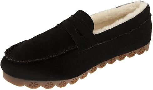 Women's Classic Flock Penny Loafers Lightweight Comfort Work Flat Shoes Casual Versatile Slip On Walking Shoes in Saudi Arabia