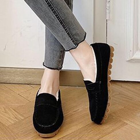 Women's Classic Flock Penny Loafers Lightweight Comfort Work Flat Shoes Casual Versatile Slip On Walking Shoes in Saudi Arabia