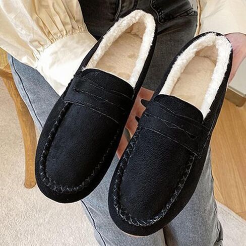 Women's Classic Flock Penny Loafers Lightweight Comfort Work Flat Shoes Casual Versatile Slip On Walking Shoes in Saudi Arabia