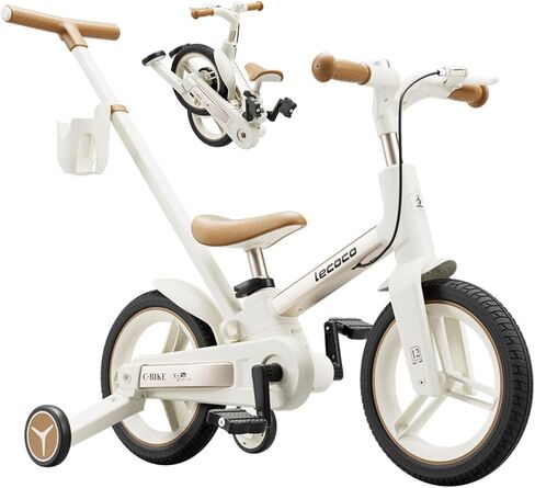 دراجة Lecoco Toddler مع Push Handle 6 in 1 للأطفال ، توازن بين ألعاب الدراجات مع عجلات التدريب ، قوائم ، حامل الكأس ، دواسة ، هدية عيد ميلاد Kickstand للبنين والبنات (تم ترقيتها) in Kuwait
