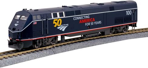 Kato USA Model Train Products Ho Ge P42 Amtrak Midnight Blue #100 W/ 50th Anniversary Logo (37-6113) in Kuwait