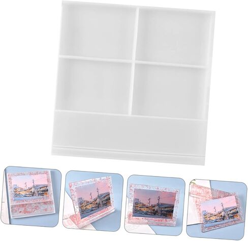1pc قالب السيليكون الإبداعي لإطارات الصور DIY أداة صياغة قابلة لإعادة الاستخدام مرنة لإطارات صور إيبوكسي فريدة من نوعها للمشاريع العائلية والتصميمات الخيالية in Kuwait