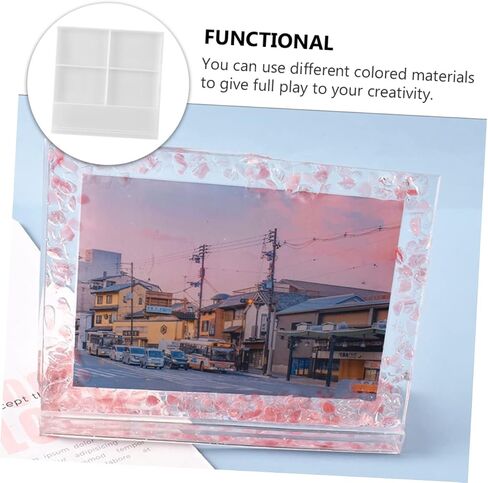 1pc قالب السيليكون الإبداعي لإطارات الصور DIY أداة صياغة قابلة لإعادة الاستخدام مرنة لإطارات صور إيبوكسي فريدة من نوعها للمشاريع العائلية والتصميمات الخيالية in Kuwait