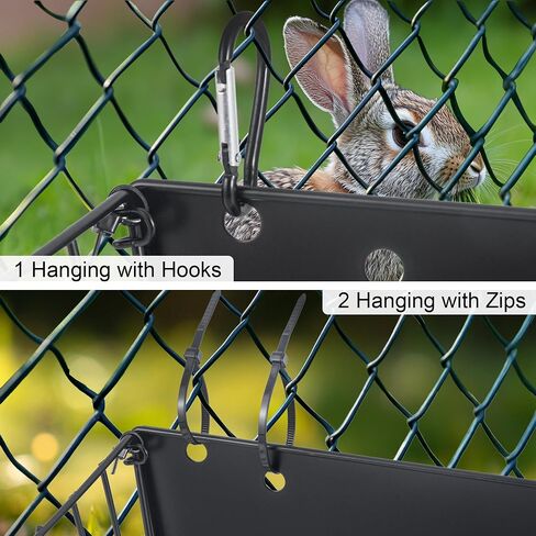 2PCS Rabbit Hay Feeder with Heavy-Duty Metal Frame Guinea Pig Hay Feeder for Rabbits， Bunny, Guinea Pigs, Chinchillas， 9.6x4.5x6.3 inch in Saudi Arabia