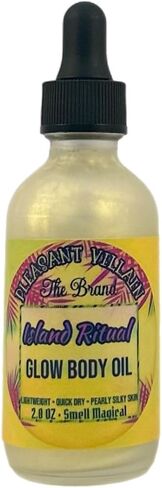 Scented Glow Body Oil, dry oil, quick absorption, natural and vegan lightweight formula (Pearlescent Shimmer - Island Ritual) in Saudi Arabia
