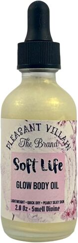 Scented Glow Body Oil, dry oil, quick absorption, natural and vegan lightweight formula (Pearlescent Shimmer, Soft Life - Infused with the enchanting blend of Bergamot, Fresh Pear, and Sexy Vanilla, this fragrance opens with a crisp, refreshing sweetness. in Saudi Arabia