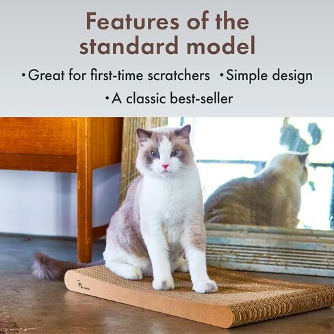 [ Minimal Debris | Long-Lasting (1 Year) | Made in Japan ] nyans Cat Scratcher [ Cat Scratcher, Double-Sided, Heavy-Duty Corrugated Cardboard, Popular ] Standard M Size nyans in Saudi Arabia