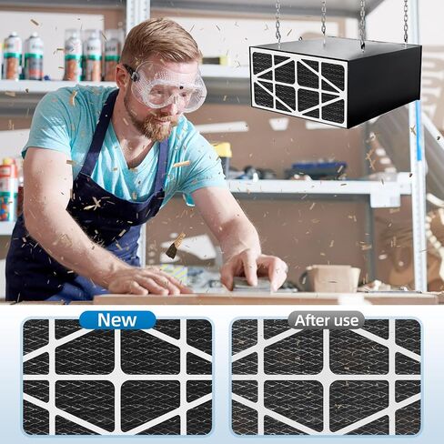 5-Micron Outer Filter Compatible with WEN 3415 3416 3417 AF1270,POWERTEC AF1045/AF1044, JET AFS-1000B/AFS-1000C Air Filtration Systems,Activated Carbon Woodworking Air Filters AF9235C (4 Pack) in Saudi Arabia