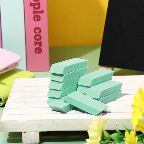 12Count Green Pencil Erasers مستطيلات مطاطية مستطيلة للممحاة المطاطية للفن والمكاتب الاستخدام الفصول الدراسية الرسم لوازم رسم الرسم in Kuwait