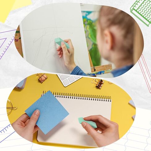 12Count Green Pencil Erasers مستطيلات مطاطية مستطيلة للممحاة المطاطية للفن والمكاتب الاستخدام الفصول الدراسية الرسم لوازم رسم الرسم in Kuwait