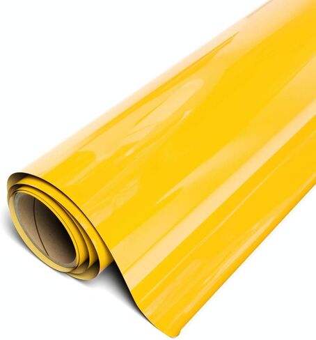 Siser EasyWeed Heat Transfer Vinyl 11.8" x 5ft Roll (Yellow) - - Compatible, Cricut, Silhouette and Other Craft/Professional Cutters - CPSIA Certified in Saudi Arabia