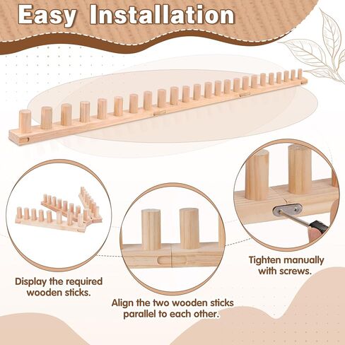 Phnmnchc 53'' Chunky Blanket Loom Kit, Extra Large Knitting Loom for DIY Throw Blankets, No Needles Required, Beginner Friendly Weaving Loom for Hand Knitting Home Decor Gift in Saudi Arabia