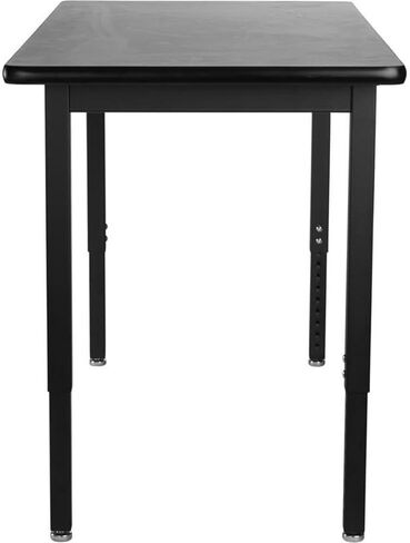 Pemberly Row 30x60 Metal Science Lab Table with HPL Top in Black in Saudi Arabia