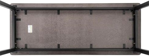Pemberly Row 24x72 Metal Science Lab Table with HPL Top in Black in Saudi Arabia