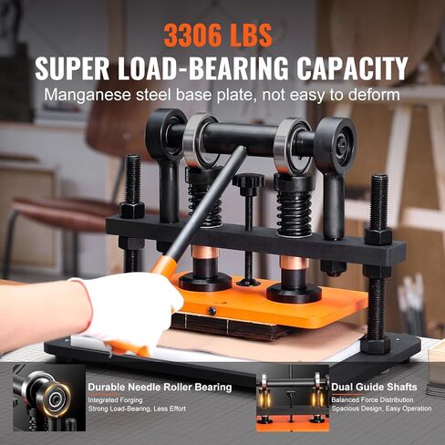 آلة قطع الجلود ، 10.2 × 5.9 في قطع يدوي صفيحة يدوي ، 0.47 في آلة نقش الجلود السكتة الدماغية ، مهاوي توجيه مزدوجة مقطوعة مقطوعة لمختلف المواد in Kuwait
