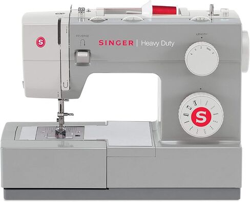 Singer | Heavy Duty 4411 Sewing Machine with 11 Built-in Stitches, Metal Frame and Stainless Steel BedPlate, Great for Sewing all Fabrics (Renewed) in Kuwait