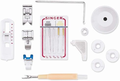 Singer | Heavy Duty 4411 Sewing Machine with 11 Built-in Stitches, Metal Frame and Stainless Steel BedPlate, Great for Sewing all Fabrics (Renewed) in Kuwait