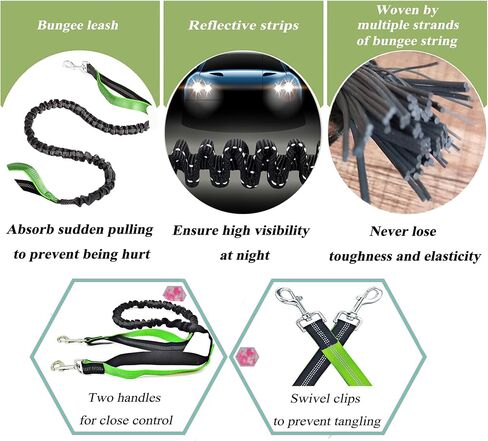 Dog Tie Out Cable for Camping, Dog Trolley System and 4ft Bungee Leash for Dogs Up to 400lbs, Suitable for Camping, Yard and Outdoor Events (Blue25, 50Ft) in Saudi Arabia