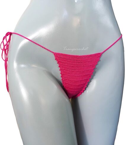الساخنة الوردي الوردي الكروشيه G-String Micro Bikroi Micro Triangle Set Bikini in Saudi Arabia