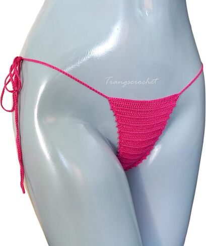 الساخنة الوردي الوردي الكروشيه G-String Micro Bikroi Micro Triangle Set Bikini in Saudi Arabia